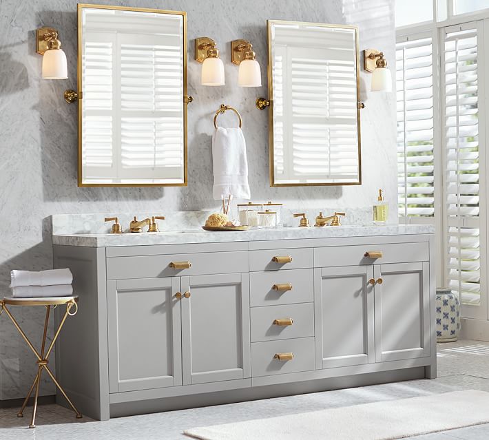 Pottery Barn Bathrooms Ideas davis double sink console with drawers | pottery barn Pottery Barn Bathrooms Ideas davis double sink console with drawers | pottery barn