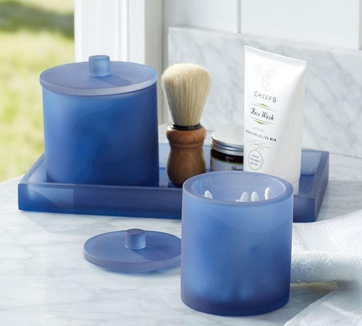 Serra Mix and Match Bath Accessories - Navy Blue | Pottery Barn Serra Mix and Match Bath Accessories - Navy Blue | Pottery Barn