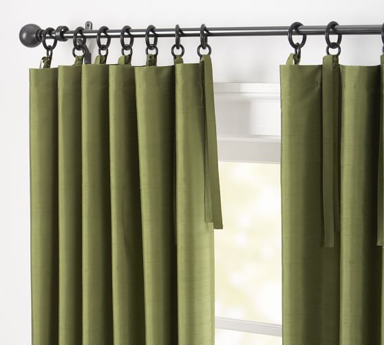 Dupioni Silk TieTop Drape Pottery Barn