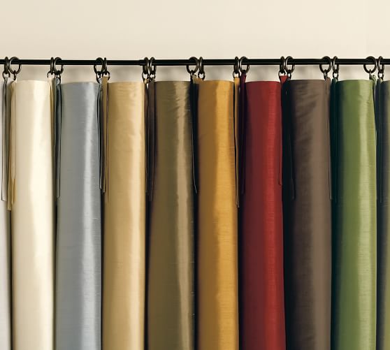Dupioni Silk TieTop Drape Pottery Barn