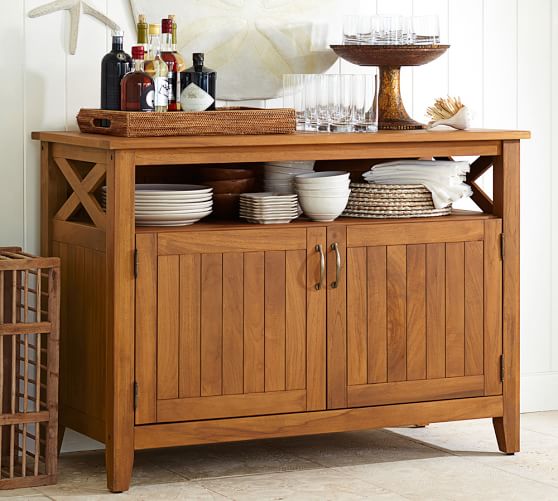 Hampstead Teak Buffet - Honey | Pottery Barn