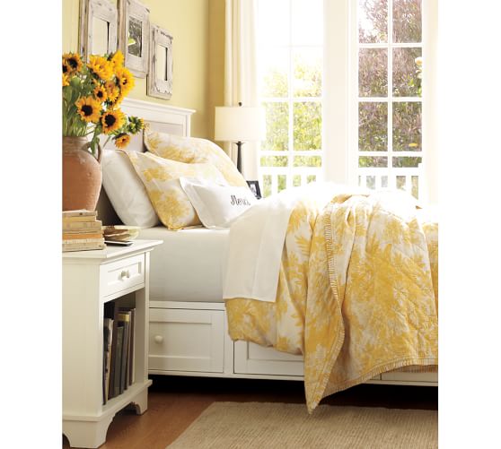 Matine Toile Duvet Cover & Sham Marigold Yellow Pottery Barn