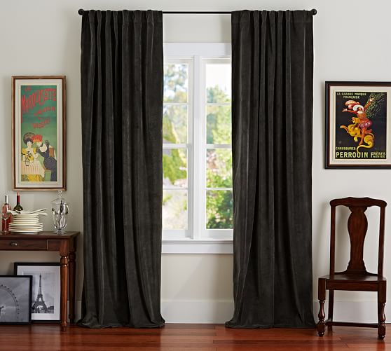 Washed Velvet Upholstery Drape Pottery Barn