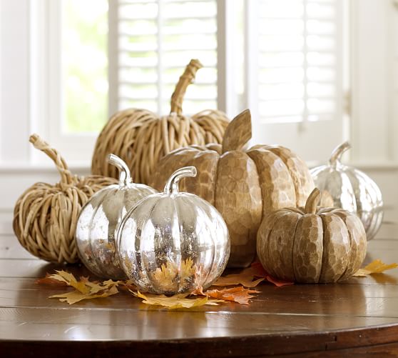 Woven Rattan Pumpkin Pottery Barn