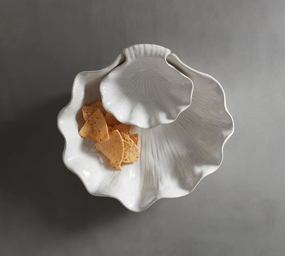 Shell Chip and Dip Bowl Pottery Barn