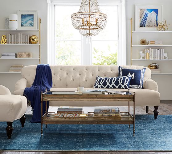 Clara Upholstered Apartment Sofa Pottery Barn