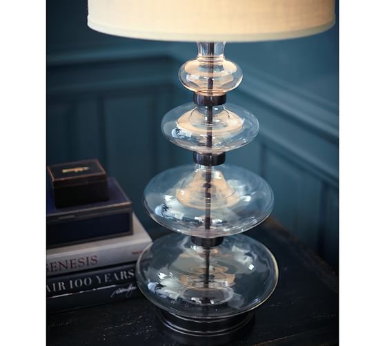 Estelle Stacked Glass Table Lamp Base Pottery Barn