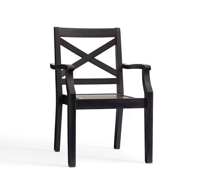 Dining Arm Chairs Black hampstead stacking dining chair - black | pottery barn Dining Arm Chairs Black hampstead stacking dining chair - black | pottery barn