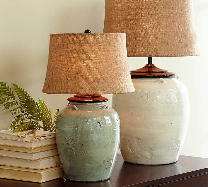 Courtney Ceramic Table Lamp Base - Blue | Pottery Barn Courtney Ceramic Table Lamp Base - Blue | Pottery Barn