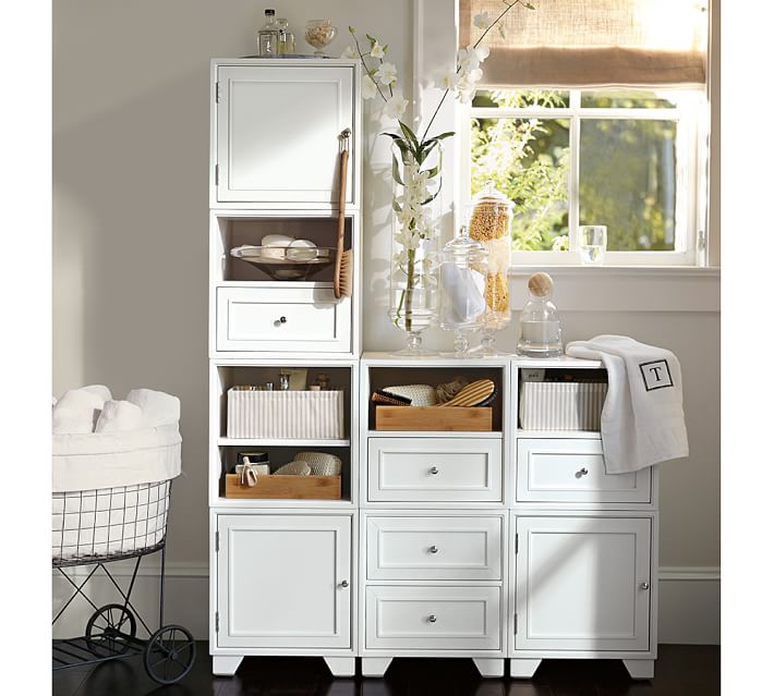 Bathroom Hutch modular floor storage | pottery barn Bathroom Hutch modular floor storage | pottery barn
