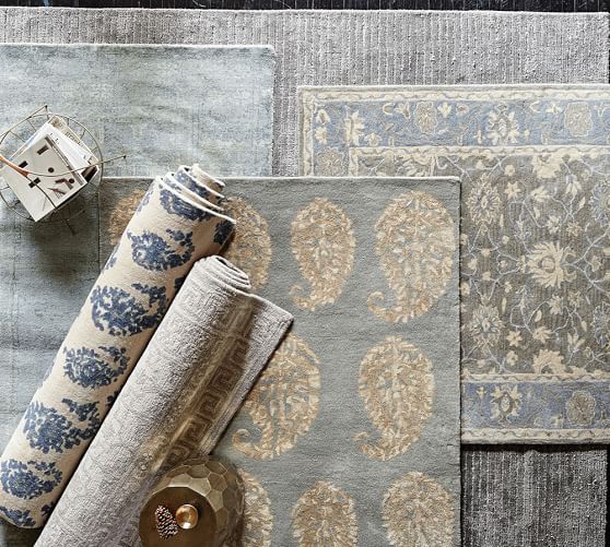 Kailee Printed Rug Porcelain Blue Pottery Barn Roll Over Image To Zoom