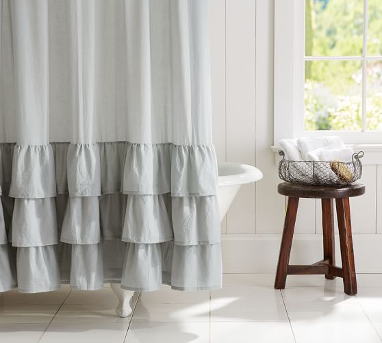 Ruffle Shower Curtain Pottery Barn