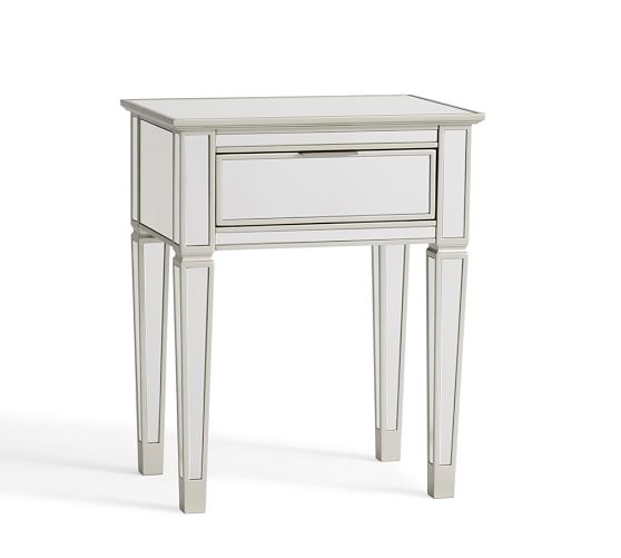 Park Mirrored 1Drawer Bedside Table Pottery Barn