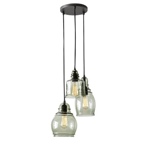 Paxton Glass 3-Light Pendant | Pottery Barn