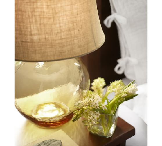 Clift Glass Table Lamp Base Amber Pottery Barn