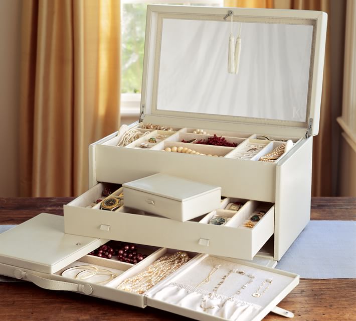 McKenna Leather Jewelry Armoire Pottery Barn - McKenna Leather Jewelry Armoire Pottery Barn