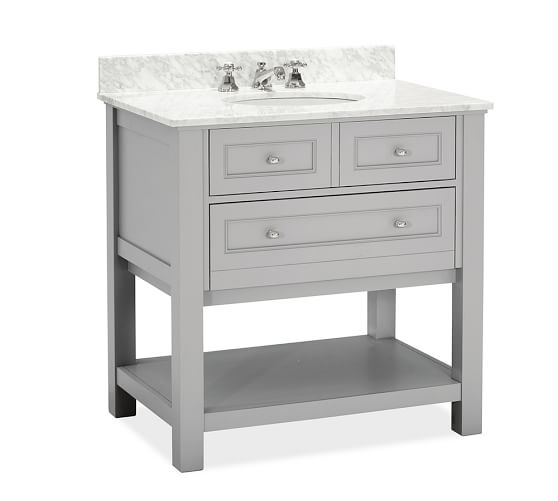 Classic Single Sink Console Gray Pottery Barn