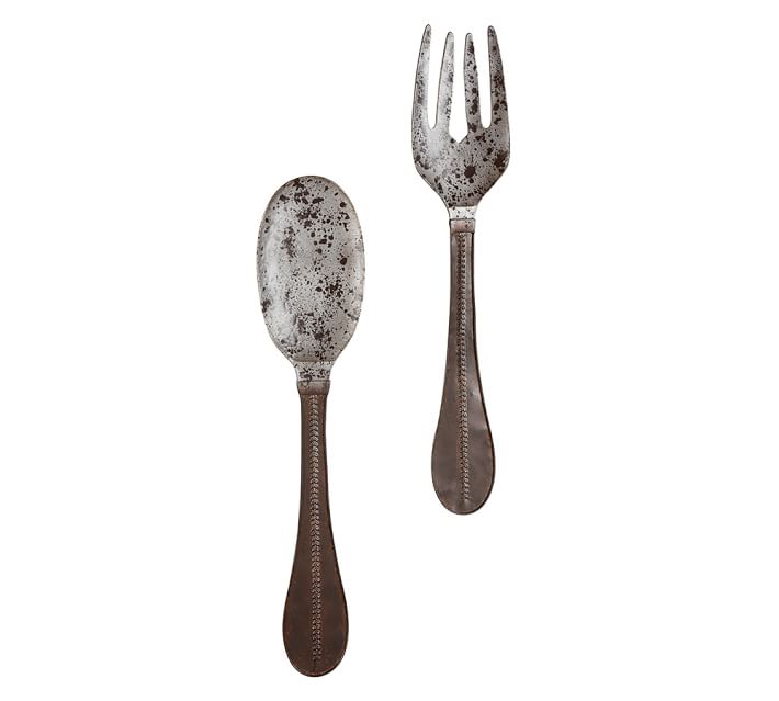 Spoon And Fork Wall Decor metal spoon & fork wall art | pottery barn Spoon And Fork Wall Decor metal spoon & fork wall art | pottery barn
