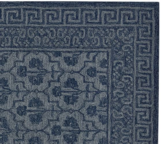 Braylin Tufted Wool Rug Blue Pottery Barn