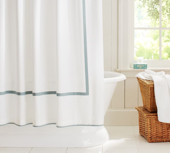 White Shower Curtain morgan shower curtain | pottery barn White Shower Curtain morgan shower curtain | pottery barn