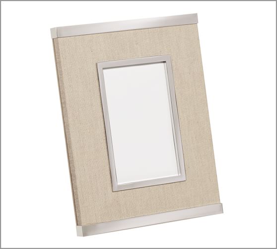 Silver & Linen Frames Pottery Barn