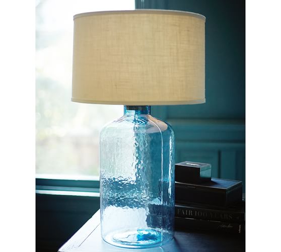 Clift Glass Table Lamp Base Light Blue Pottery Barn