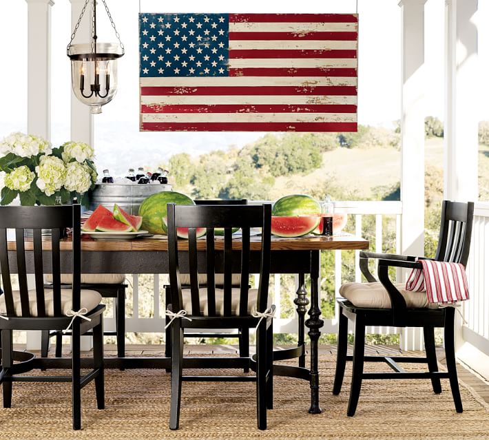 Vintage American Flag Wall Art painted american flag | pottery barn Vintage American Flag Wall Art painted american flag | pottery barn