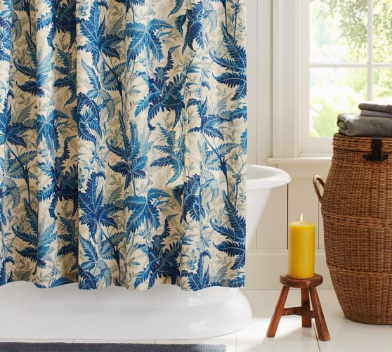 Kiawah Palm Shower Curtain Pottery Barn