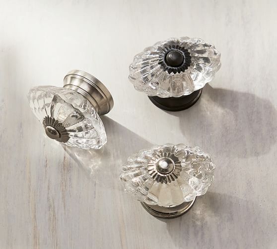 Vintage Glass Oval Knob Pottery Barn