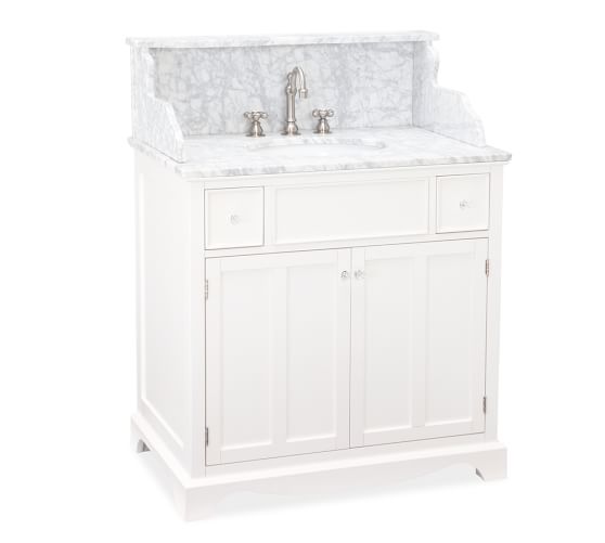 Lucca High Backsplash Single Sink Console Pottery Barn