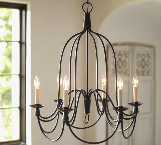 Pottery Barn Black Chandelier
