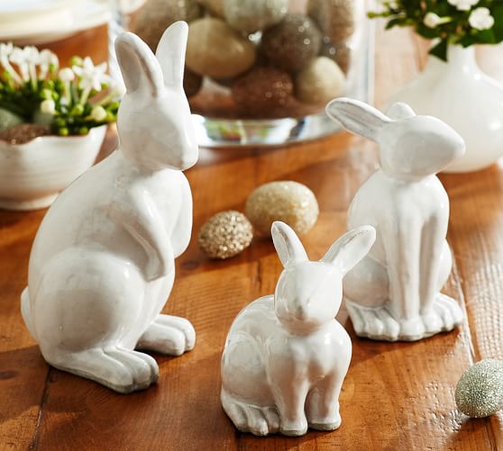 Ceramic Cottontail Bunnies Pottery Barn