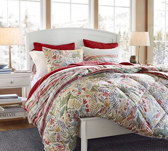 Llew Deer Reversible Comforter & Sham Pottery Barn