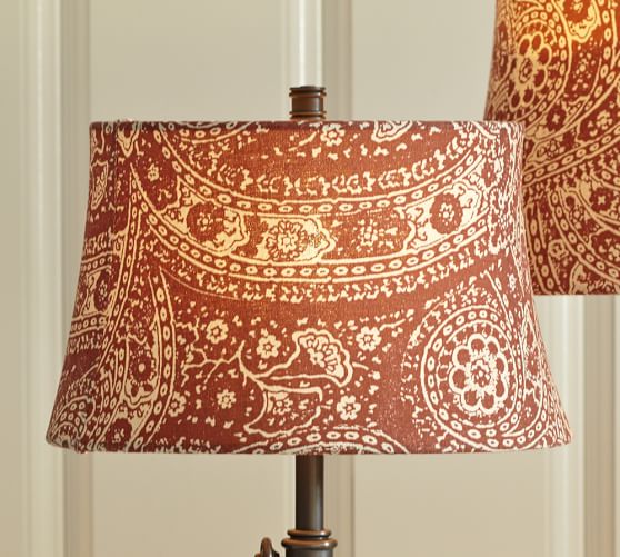 Red Paisley Drum Lamp Shade Pottery Barn