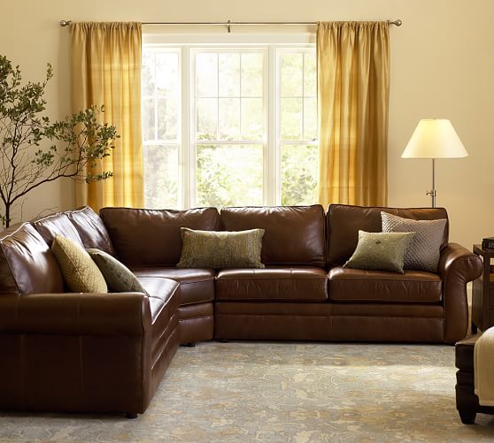 Pearce Leather 3-Piece L-Shape Sectional with Wedge