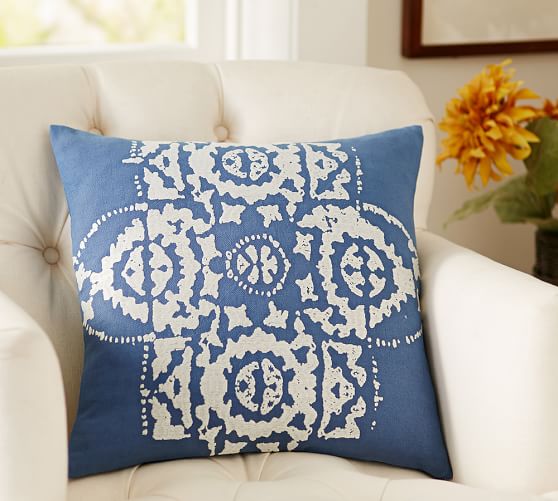 Medallion Embroidered Pillow Cover Pottery Barn