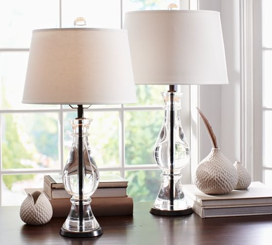 Marston Crystal Table & Bedside Lamp Bases Pottery Barn