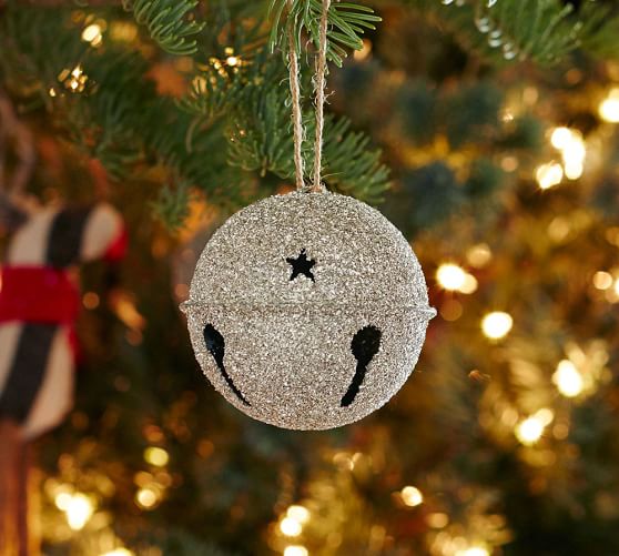 Jingle Bell Tree Decorations Magnificent German Glitter Jingle Bell Ornament Pottery Barn Design Ideas Jingle Bell Tree Decorations Endearing German Glitter Jingle Bell Ornament Pottery Barn Design Inspiration