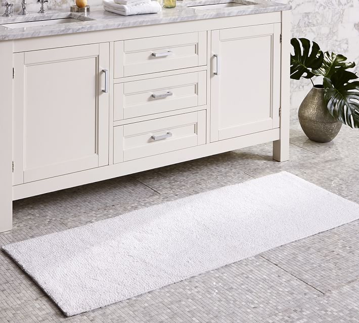 Double Vanity Bathroom Rugs pb classic bath rug - double wide | pottery barn Double Vanity Bathroom Rugs pb classic bath rug - double wide | pottery barn