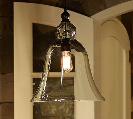 Large Rustic Glass Indoor/Outdoor Pendant Pottery Barn