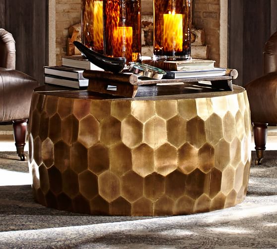 Vince MetalClad Coffee Table Pottery Barn