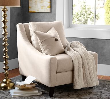 Aiden Upholstered Armchair | Pottery Barn