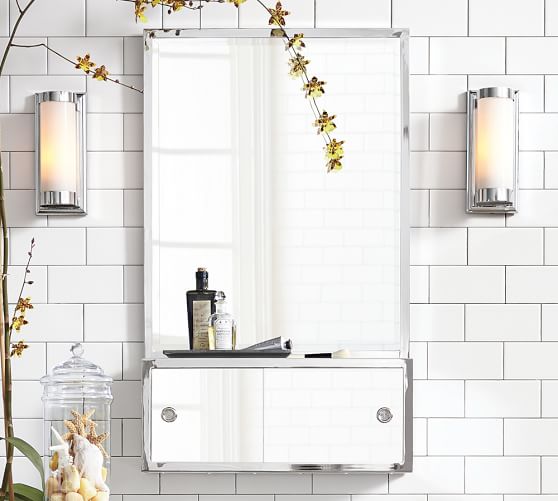 Kensington Storage Mirror Pottery Barn