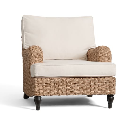 Fisher Woven Seagrass Armchair Pottery Barn