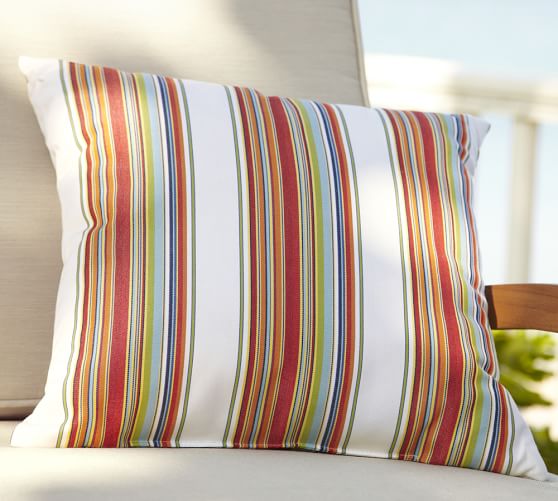 Sunbrella® Multi Stripe Indoor/Outdoor Pillow Pottery Barn