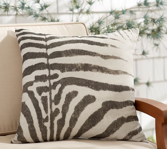 Zebra Print Indoor/Outdoor Pillow Pottery Barn