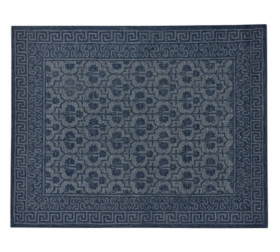 Braylin Tufted Wool Rug Blue Pottery Barn