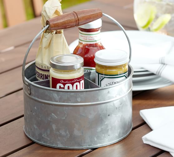 Galvanized Metal Caddy Pottery Barn