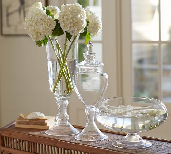 Voluminous Clear Glass Vases Pottery Barn