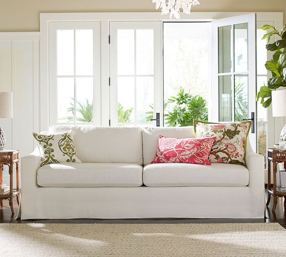Korean Pastroal Reversible Blue & White Dot Cloth Sofa